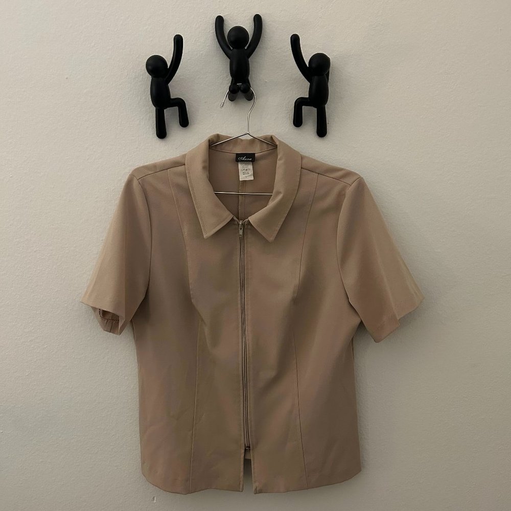 Vintage Anna zip-up utility shirt